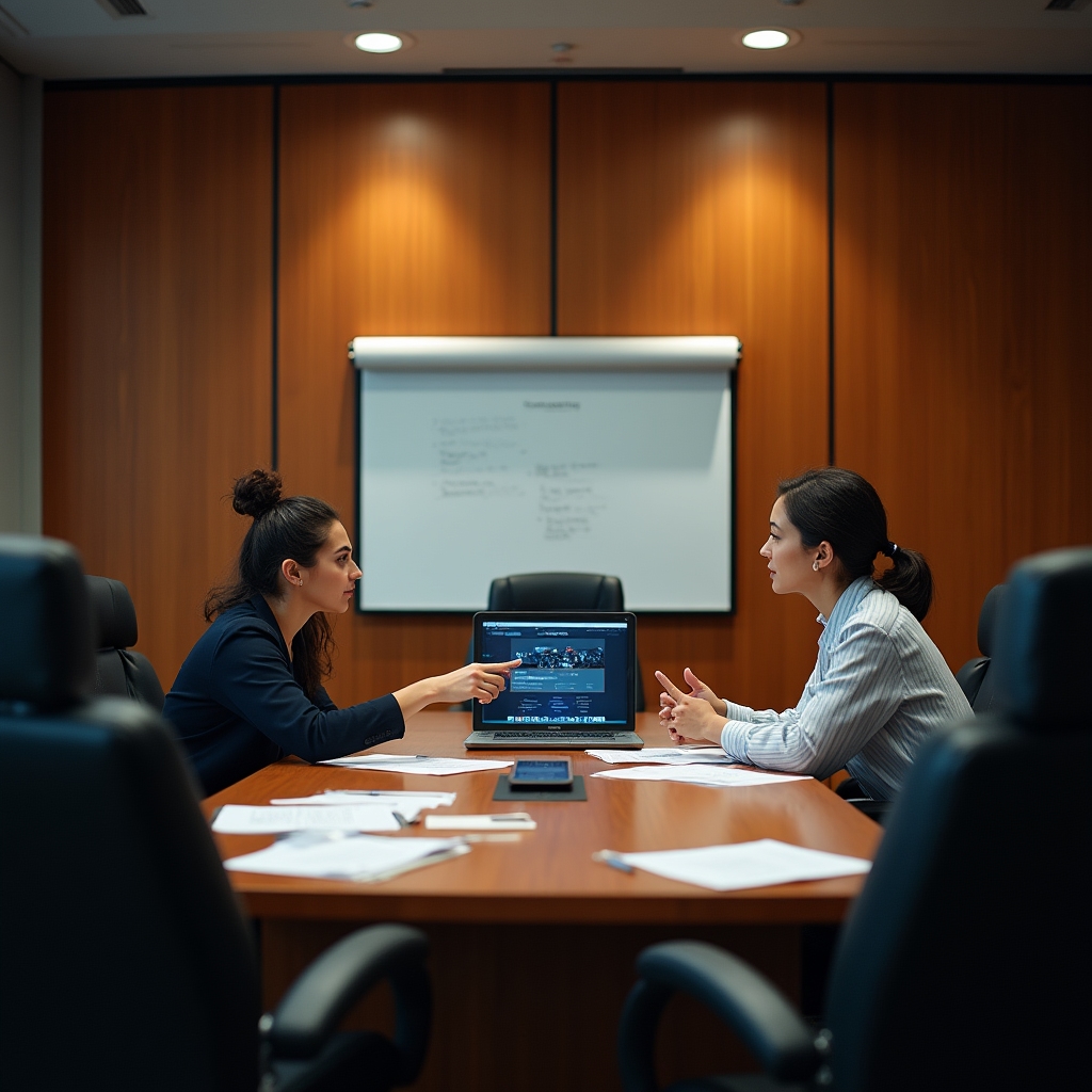 Sesiune de formare pentru administratori de bloc, sală de curs modernă