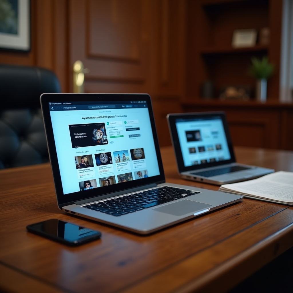 Interfața platformei de formare online dovenra pe laptop și telefon mobil
